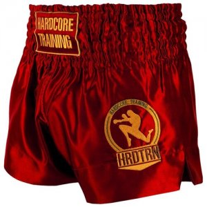 Шорты для тайского бокса Hardcore Training Base Red (L). Цвет: красный