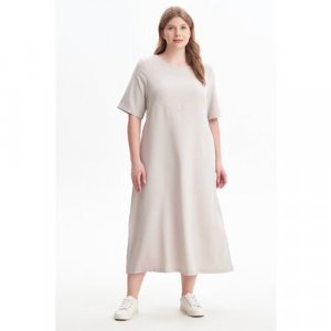 Платье, размер 54, серый Olsi. Цвет: серый/светло-серый