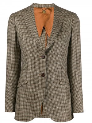 Пиджак с узором в елочку Maurizio Miri. Цвет: нейтральные цвета