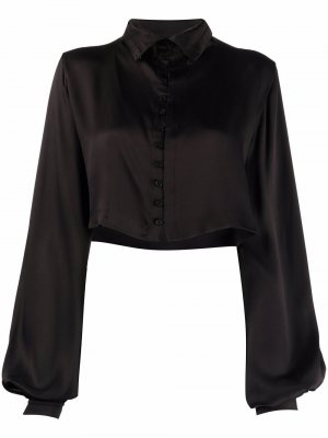Укороченная блузка Almaz. Цвет: черный