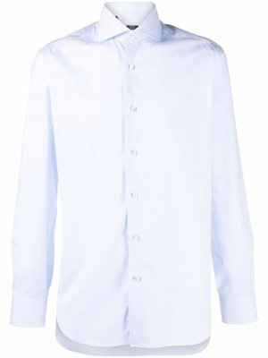 Cotton classic shirt Barba. Цвет: синий