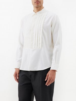 Хлопковая рубашка под смокинг lee со складками , белый Meta Campania Collective