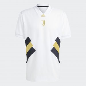 Футболка Juventus Icon Jersey, белый/черный/золотой Adidas