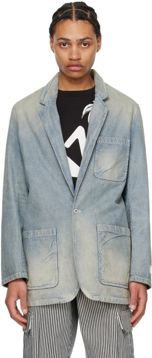 Синий джинсовый пиджак Paris Kenzo
