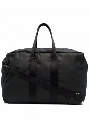 Большая дорожная сумка с нашивкой-логотипом Alexander McQueen. Цвет: черный
