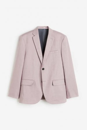 Пиджак Slim Fit Linen, розовый H&M