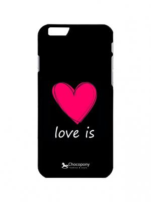 Чехол для iPhone 6/6s  Love is Арт. Black6-111 Chocopony. Цвет: черный