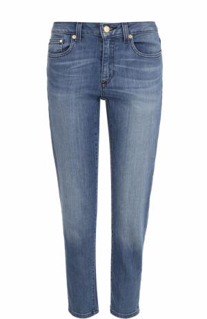 Укороченные джинсы прямого кроя с потертостями MICHAEL Kors. Цвет: синий