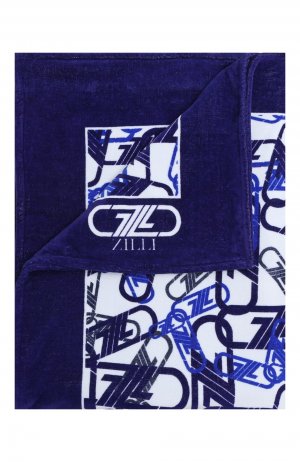 Хлопковое полотенце Zilli. Цвет: синий