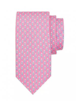 Рыбий шелковый галстук , розовый Ferragamo