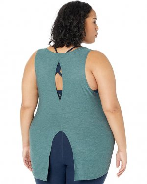 Топ Plus Size All About It Split Back Bopo Tank Top, цвет Rainforest Blue Heather Beyond Yoga