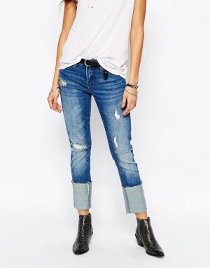 Рваные джинсы бойфренда с большими отворотами Blank NYC