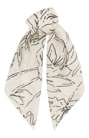 Шелковый платок Brunello Cucinelli. Цвет: бежевый