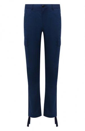 Хлопковые брюки-карго Burberry. Цвет: синий