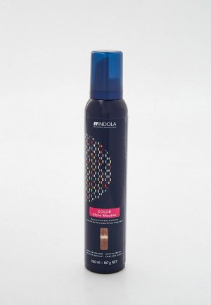 Тонирующее средство для волос Indola COLOR STYLE MOUSSE с эффектом стайлинга, Средний коричневый, 200 мл. Цвет: коричневый