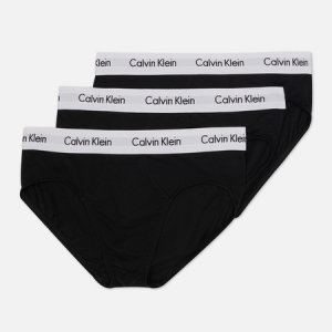 Комплект мужских трусов 3-Pack Hip Brief Calvin Klein Underwear. Цвет: чёрный