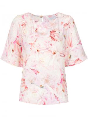 Floral print blouse Isolda. Цвет: розовый