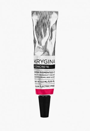 Средство Krygina Cosmetics универсальное для макияжа. Кремовый пигмент Concrete Electric Pink, 4,5 мл. Цвет: розовый