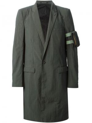 Однобортное пальто Nicolas Andreas Taralis. Цвет: серый