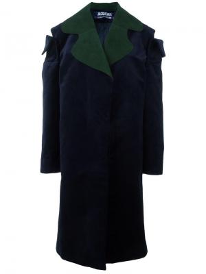 Объемное пальто с вырезными деталями Jacquemus. Цвет: синий