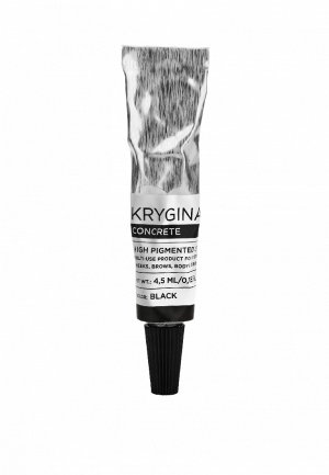 Пигмент для макияжа Krygina Cosmetics универсальное макияжа. Кремовый Concrete Black, 4,5 мл. Цвет: черный