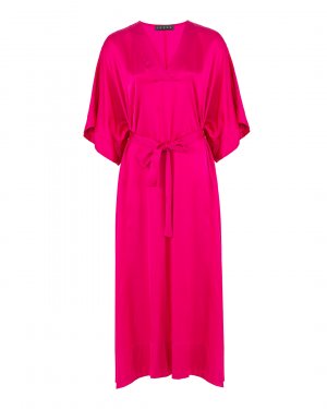 Платье+пояс ICONA BY KAOS. Цвет: розовый