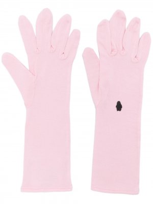 Перчатки с вышитым логотипом Styland. Цвет: розовый