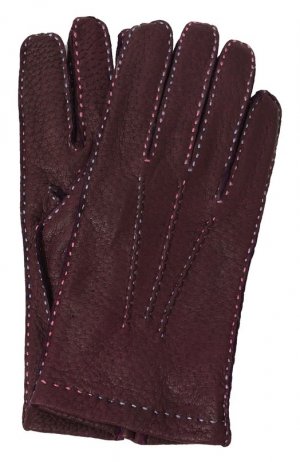 Кожаные перчатки TR Handschuhe. Цвет: фиолетовый
