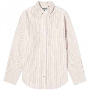 Оксфордская рубашка на пуговицах в полоску с кисточкой, красный Gitman Vintage
