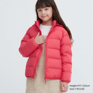 Куртка детская стеганая с капюшоном, розовый Uniqlo