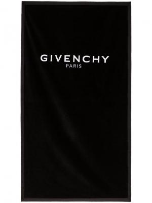 Полотенце с логотипом Givenchy. Цвет: черный
