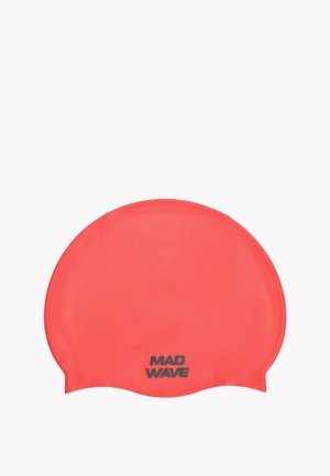 Шапочка для плавания MadWave Intensive Silicone Solid. Цвет: красный