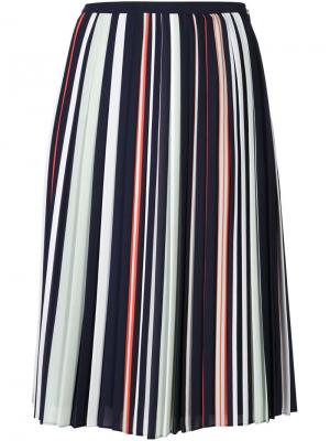 Плиссированная юбка в полоску Rebecca Minkoff. Цвет: многоцветный