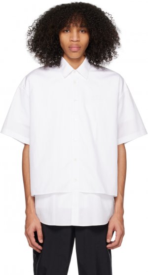 Белая многослойная рубашка Maison Kitsuné