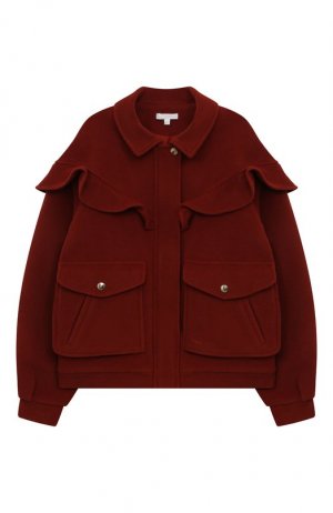 Шерстяная куртка Chloé. Цвет: бордовый