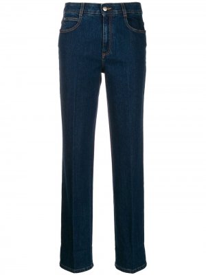 Прямые джинсы с принтом Monogram на подворотах Stella McCartney. Цвет: синий