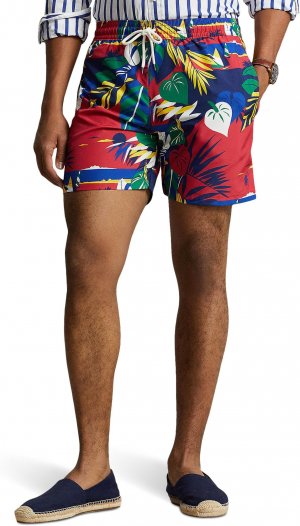 Плавки-плавки с принтом Hoffman размером 5,75 дюйма , цвет Deco Tropical Seascape Polo Ralph Lauren