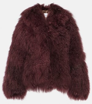 Укороченное пальто из искусственного меха , красный The Attico