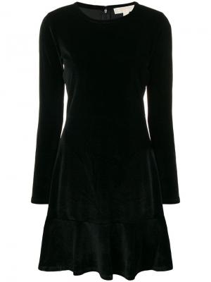 Расклешенное платье с длинными рукавами Michael Kors. Цвет: черный