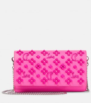 Кожаный кошелек Paloma на цепочке с украшением , розовый Christian Louboutin
