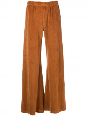 Велюровые брюки широкого кроя Suzie Kondi. Цвет: коричневый
