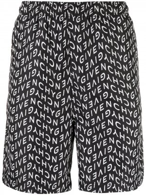 Плавки-шорты с логотипом Givenchy. Цвет: черный