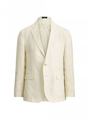 Льняная однобортная спортивная куртка , кремовый Polo Ralph Lauren