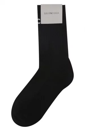 Хлопковые носки Balenciaga. Цвет: чёрный
