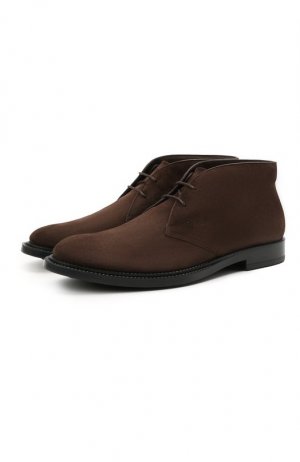 Замшевые ботинки Tod’s. Цвет: коричневый