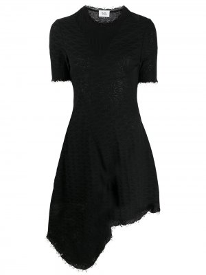 Трикотажное платье асимметричного кроя Vejas. Цвет: черный