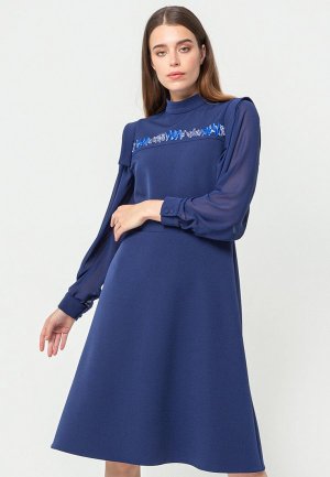 Платье BGN. Цвет: синий