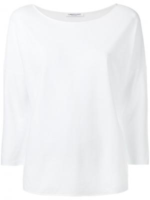Одноцветная блузка Lamberto Losani. Цвет: белый
