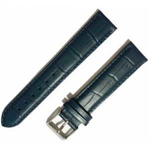 Ремешок 2005-01-1-7 М Kroko Синий кожаный ремень для наручных часов из натуральной кожи 20 мм матовый крокодил Ardi. Цвет: синий