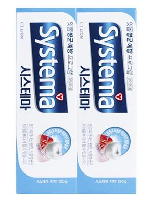 Лечебно-профилактическая зубная паста для защиты десен ( со вкусом ледяной мяты), 120г х 2шт. Cj Lion. Цвет: синий